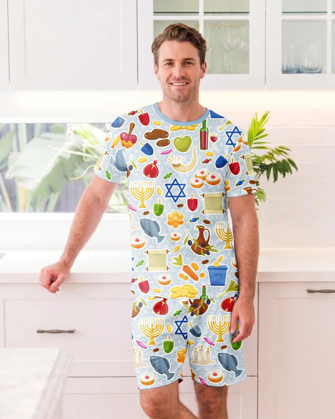 Shana Tovah Bamboo Men Short Sleeve Short Pajama Set