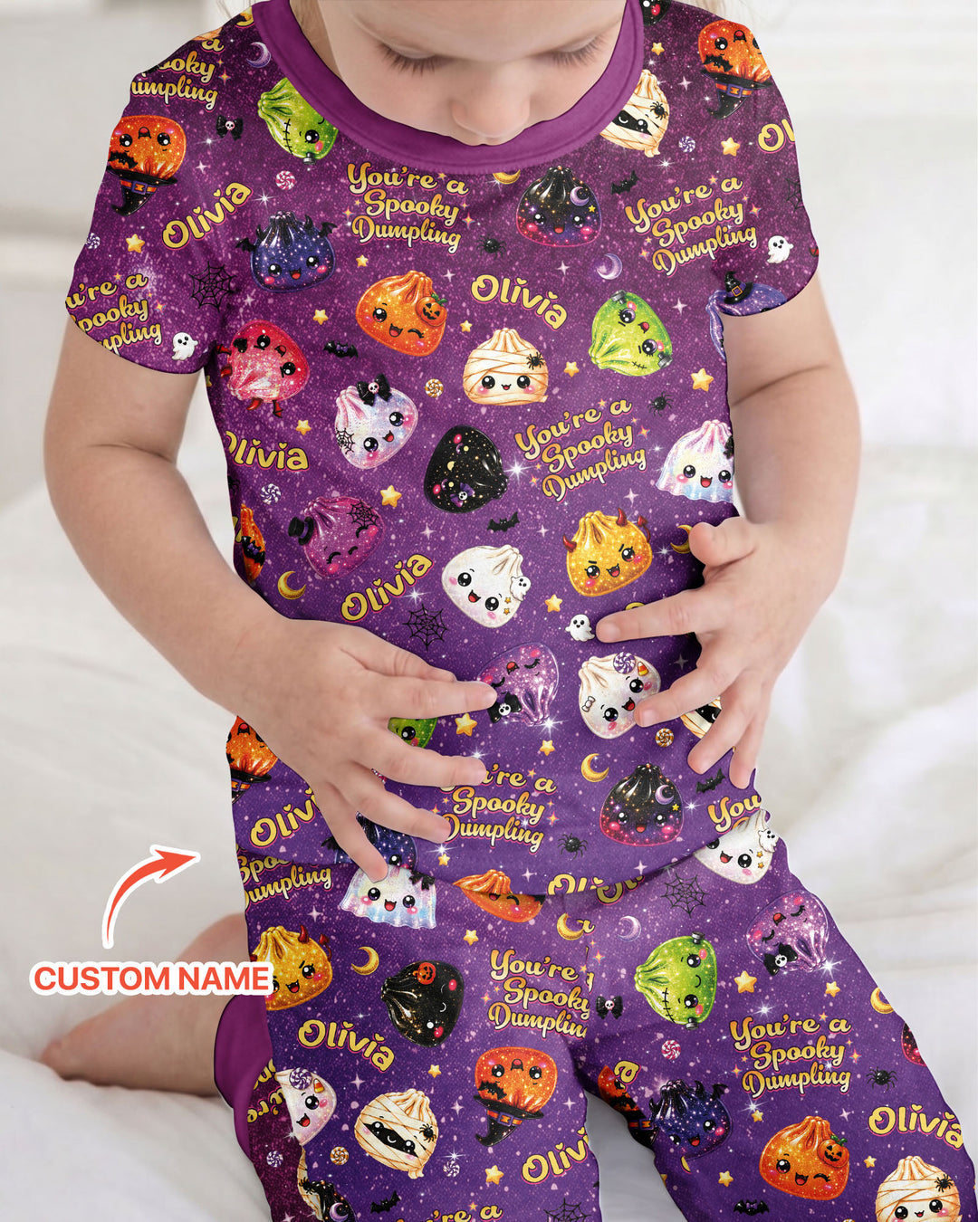 CUSTOM Template Bamboo Two Piece Short Sleeve Pyjamas Set
