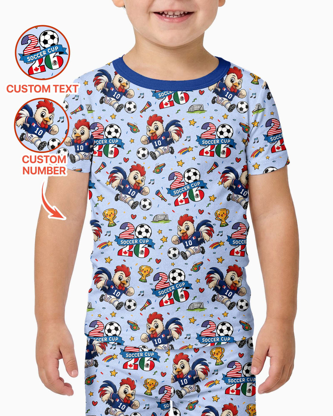 We Are The Champions Soccer Cup 2026 Bamboo Two Piece Short Sleeve Pajama Set