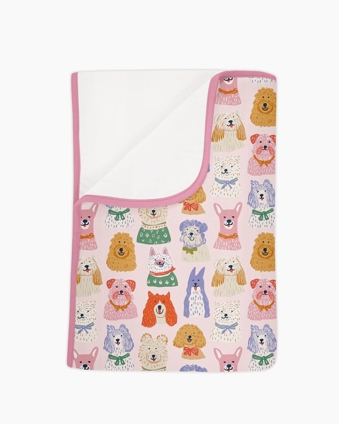 Whimsical Puppy Parade Family Matching Bamboo Blanket