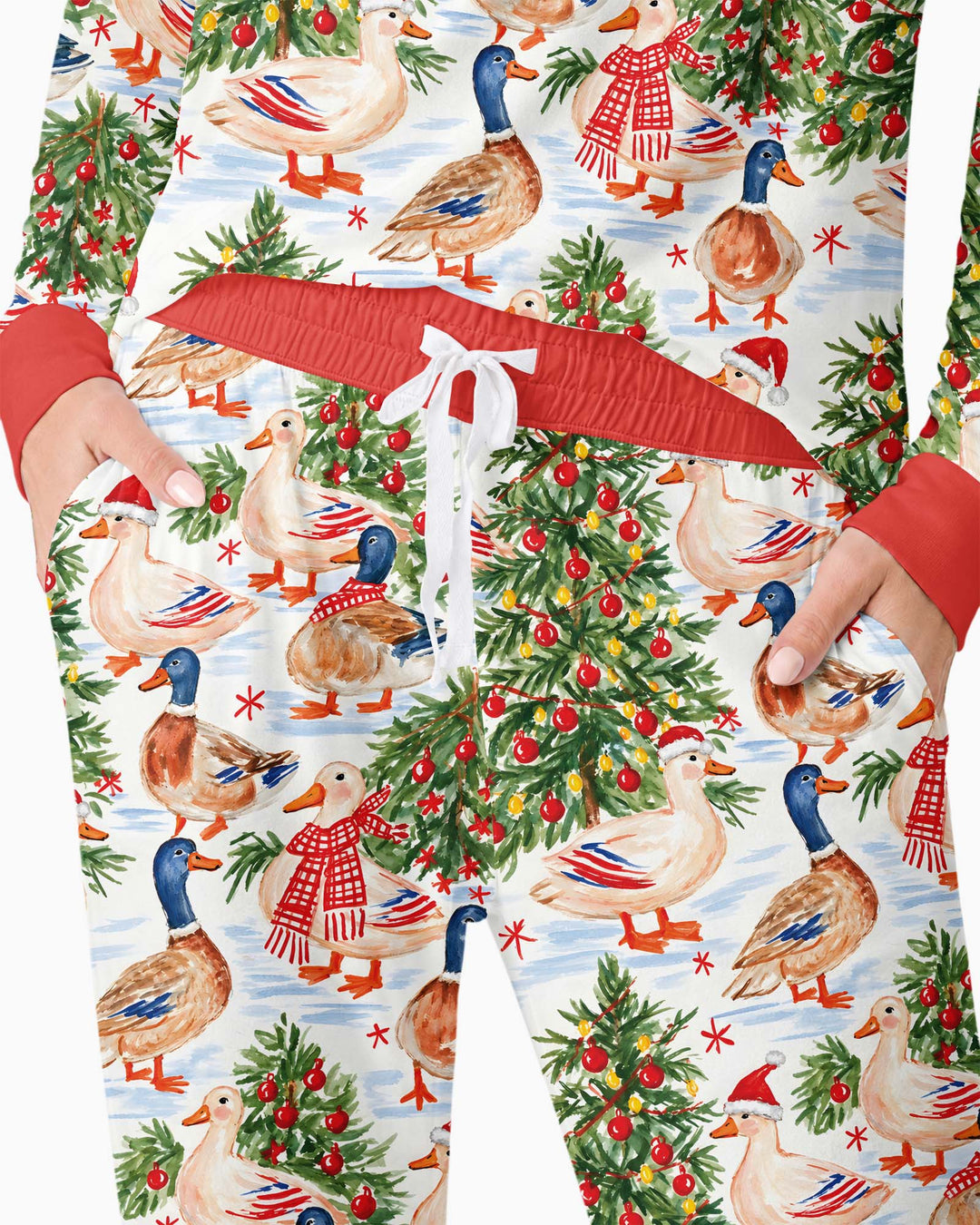Christmas and Duck Bamboo Women Pajama Set