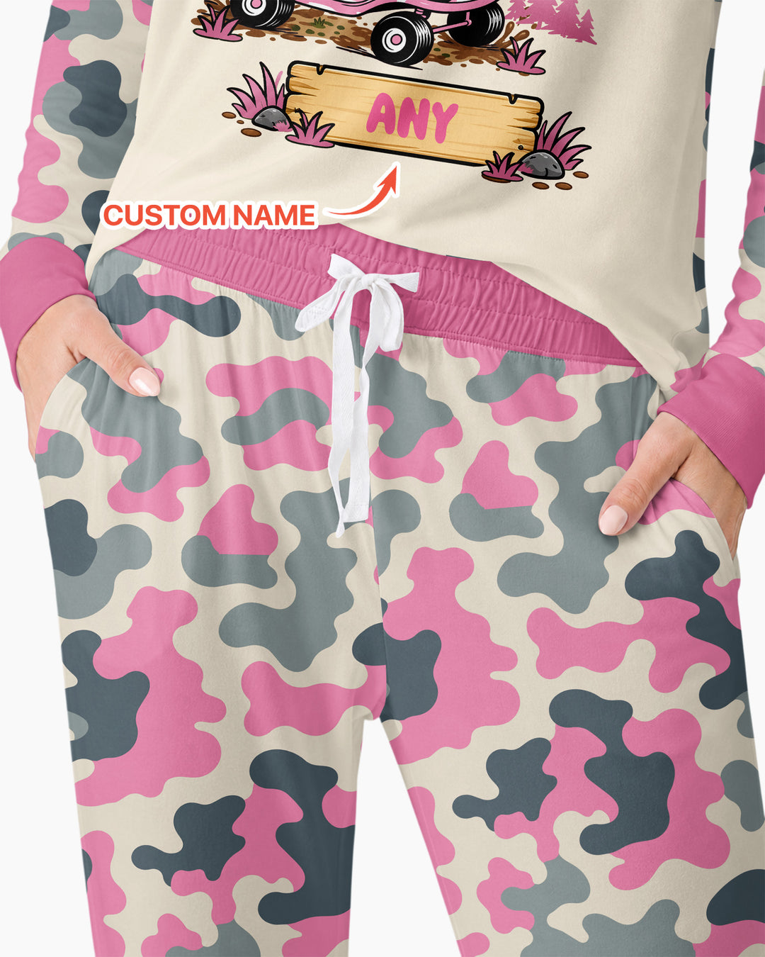 Custom Name Daddy's Hunting Buddy Bamboo Women Pajama Set