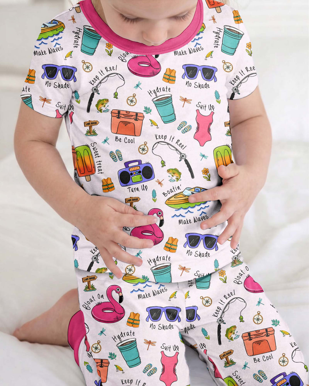 Lake Days Bamboo Two Piece Short Sleeve Pajama Set