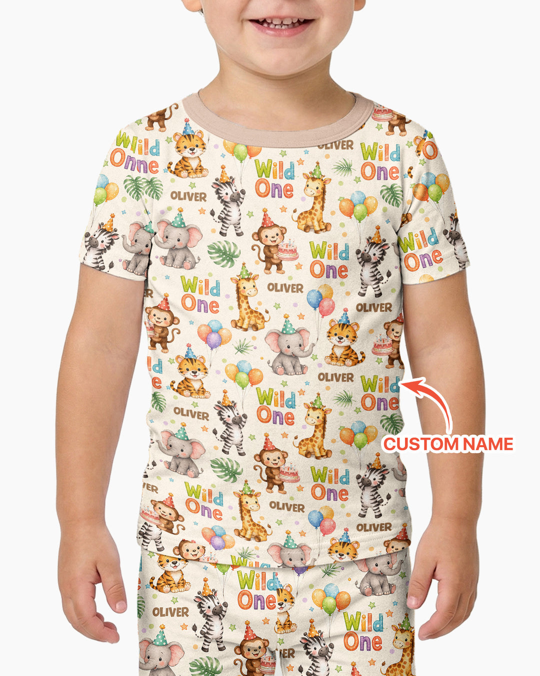 CUSTOM Template Bamboo Two Piece Short Sleeve Pyjamas Set