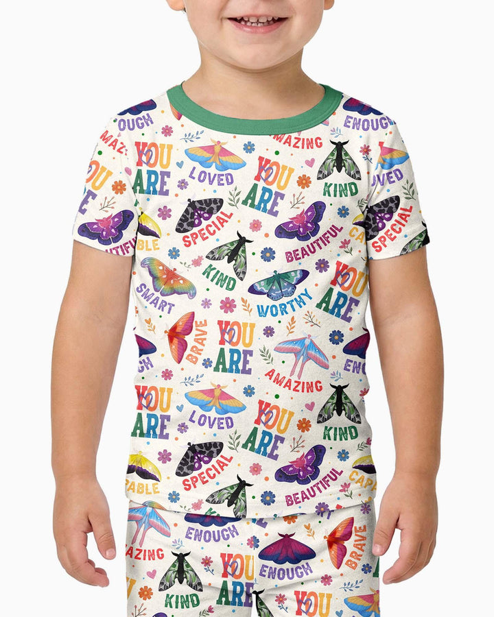 Proud Wings Family Matching Bamboo Two Piece Short Sleeve Pajama Set
