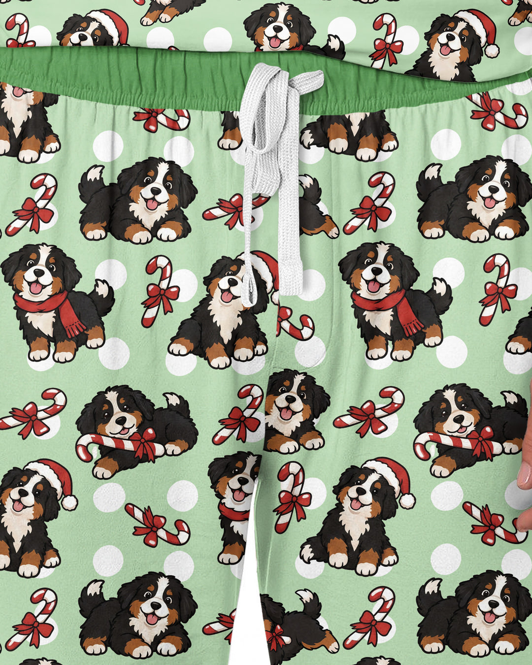 Holiday Bernese Mountain Christmas Dog Bamboo Men's Pajama Set