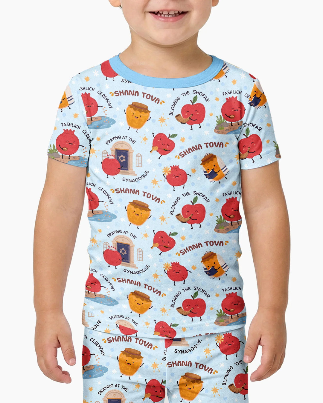 Template Bamboo Two Piece Short Sleeve Shorts Pyjamas Set