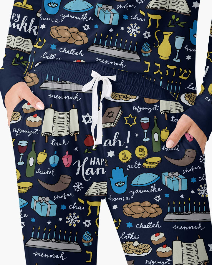 Happy Hanukkah 2026 Bamboo Women Pajama Set