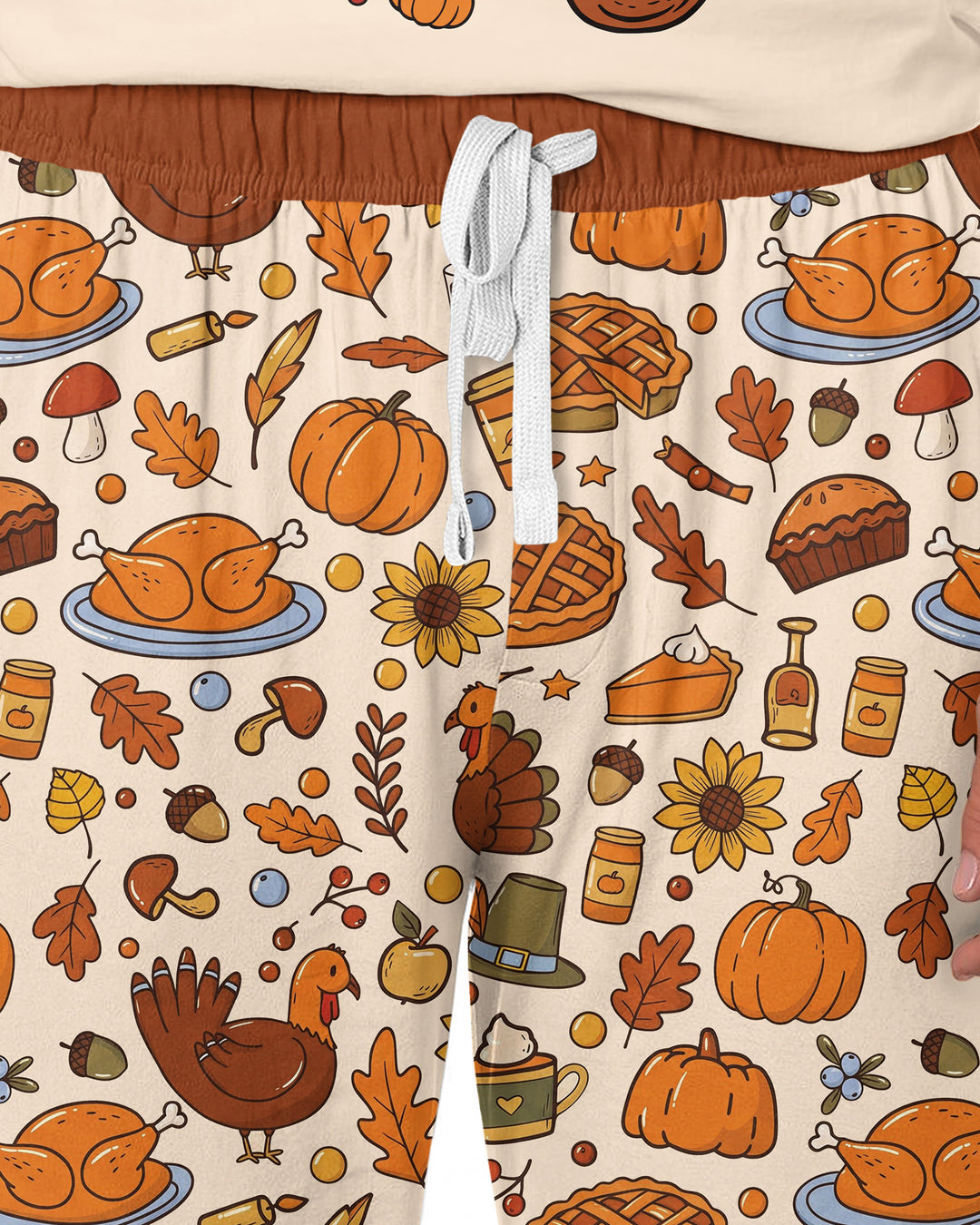 Funny Turkey on Thanksgiving Bamboo Men's Pajama Set