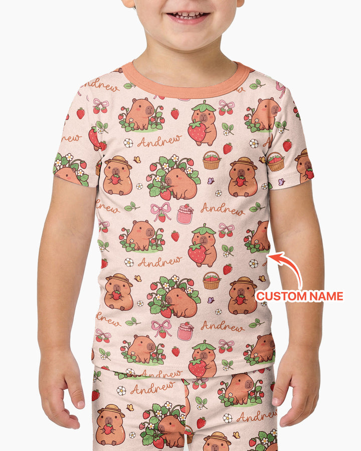 CUSTOM Template Bamboo Two Piece Short Sleeve Pyjamas Set