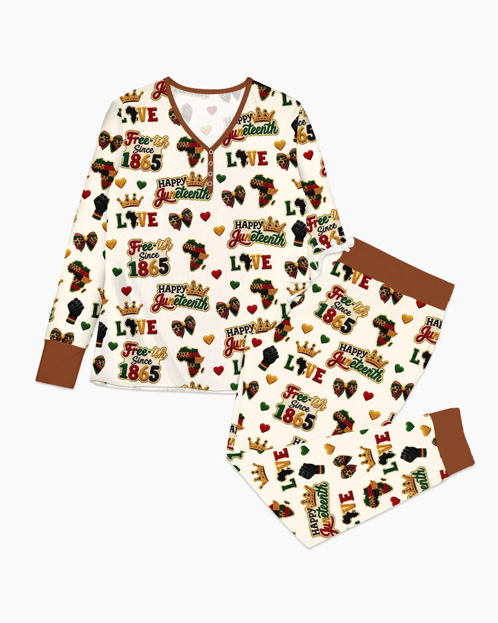 Juneteenth Free-ish Since 1865 Bamboo Women Pajama Set