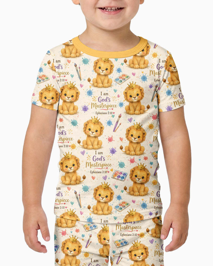 I Am God's Masterpiece Two Piece Short Sleeve Pajama Set
