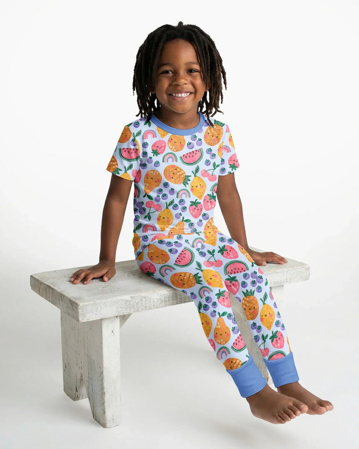 Fruitie Cuties Family Matching Bamboo Two Piece Short Sleeve Pajama Set