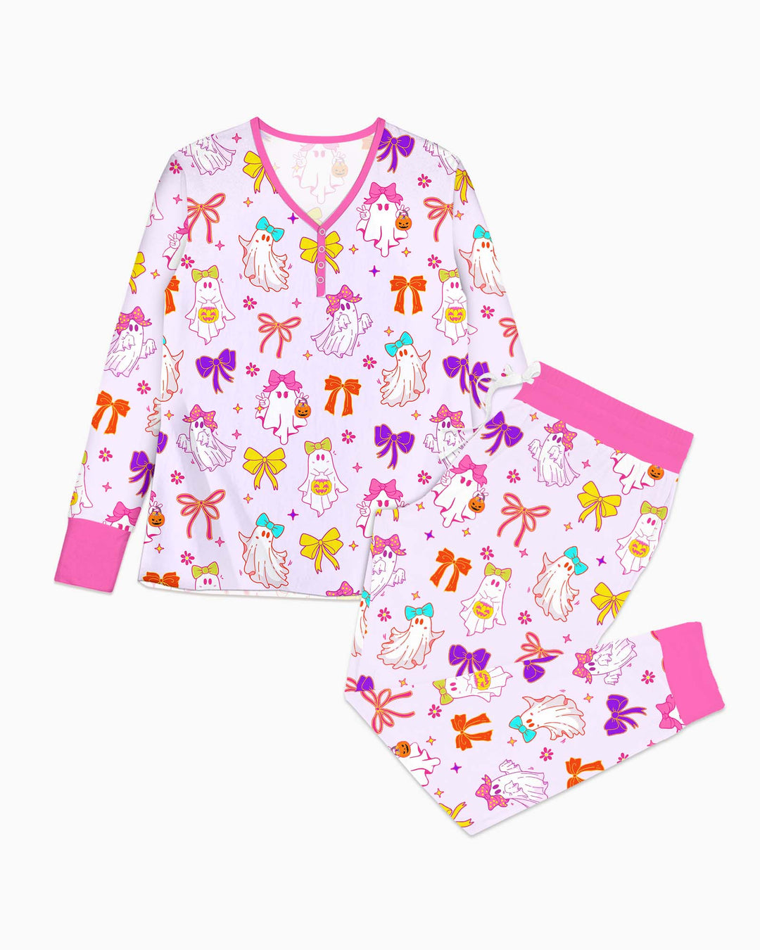 Coquette Ghost & Bow Bamboo Women Pajama Set