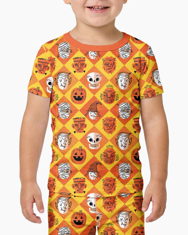 Monster Mix Bamboo Two Piece Short Sleeve Pajama Set
