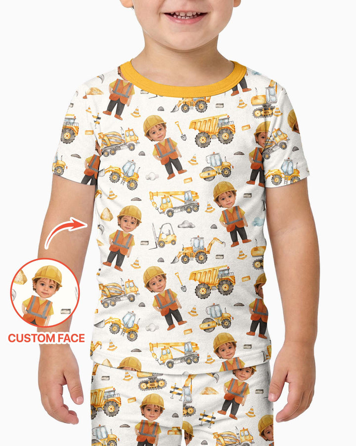 CUSTOM Template Bamboo Two Piece Short Sleeve Pyjamas Set
