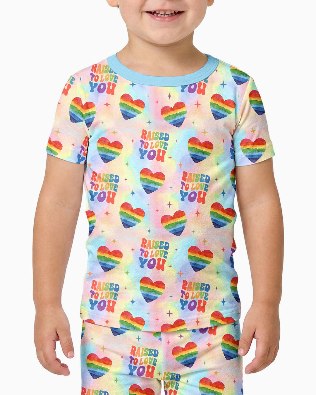 Raised To Love You Bamboo Two Piece Short Sleeve Pajama Set