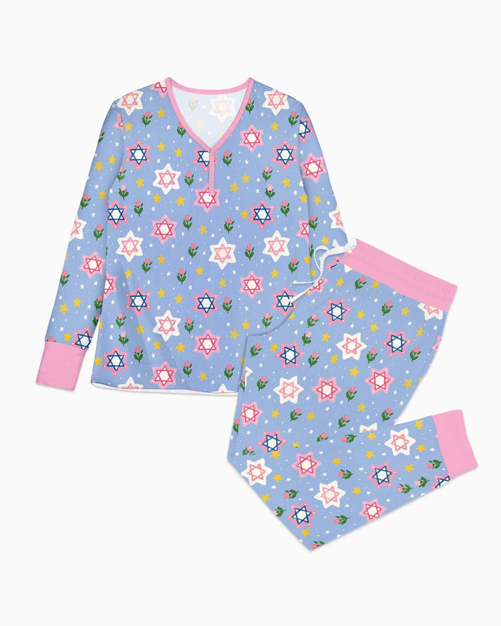 Starry Bloom Blessings Family Matching Bamboo Women Pajama Set