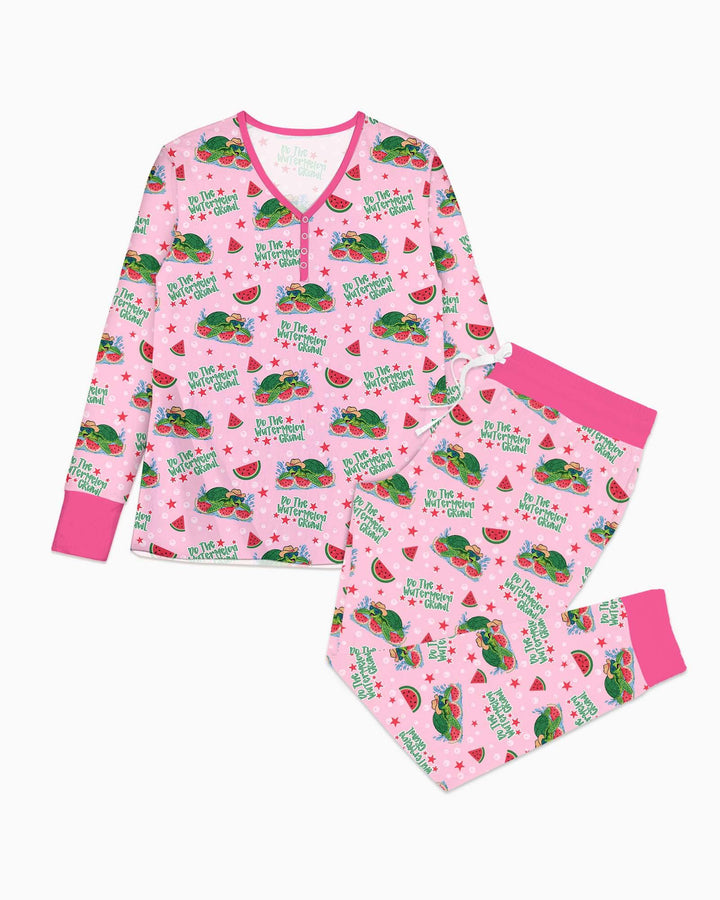 Watermelon Turtle Family Matching Bamboo Women Pajama Set