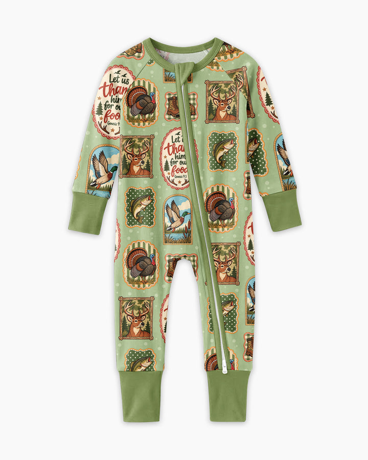 Hunting Let Us Thank Him For Our Food Bamboo Convertible Zippy