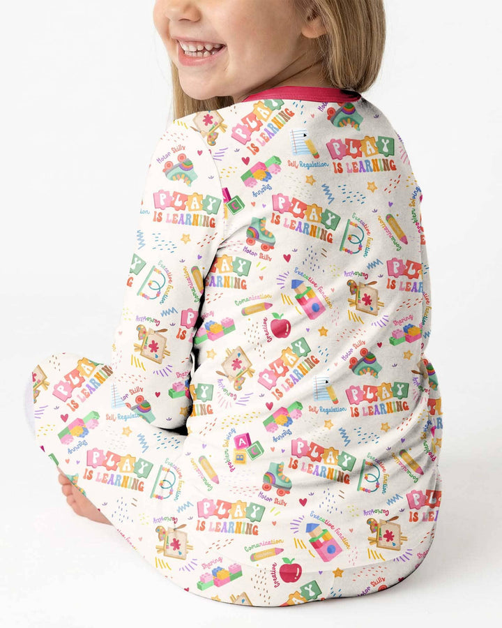 Play and Learn Bamboo Two Piece Long Sleeve Pajama Set