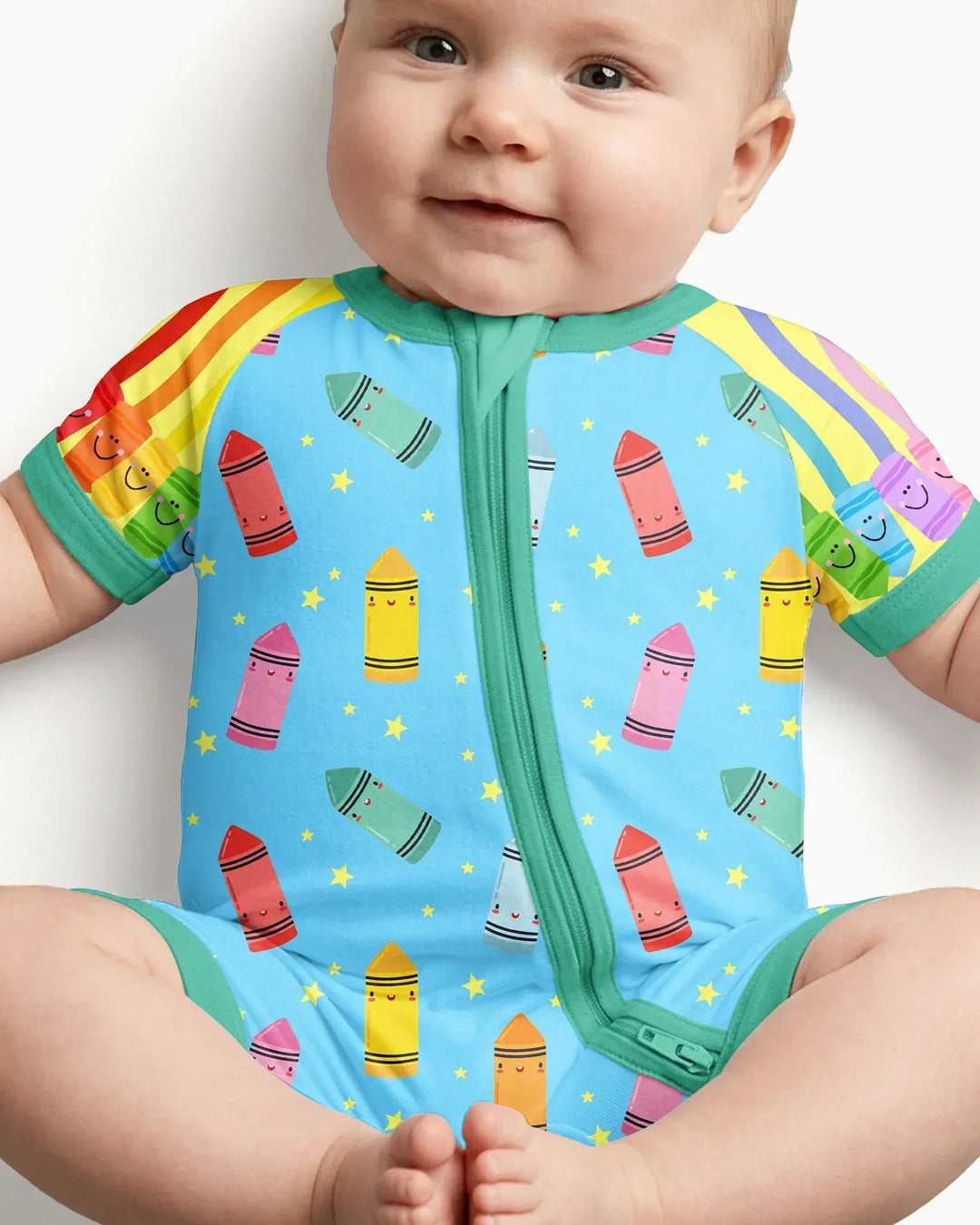 Happy Crayon Friends Bamboo Shorty Zippy