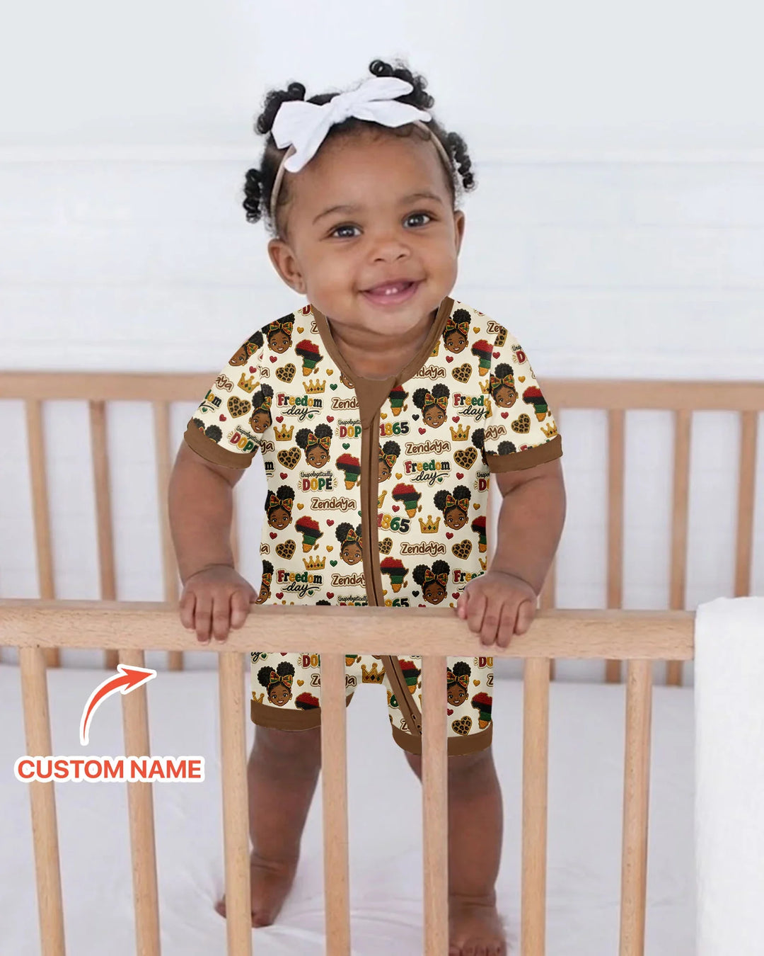 Custom Name Juneteenth Unapologetically Dope Bamboo Shorty Zippy