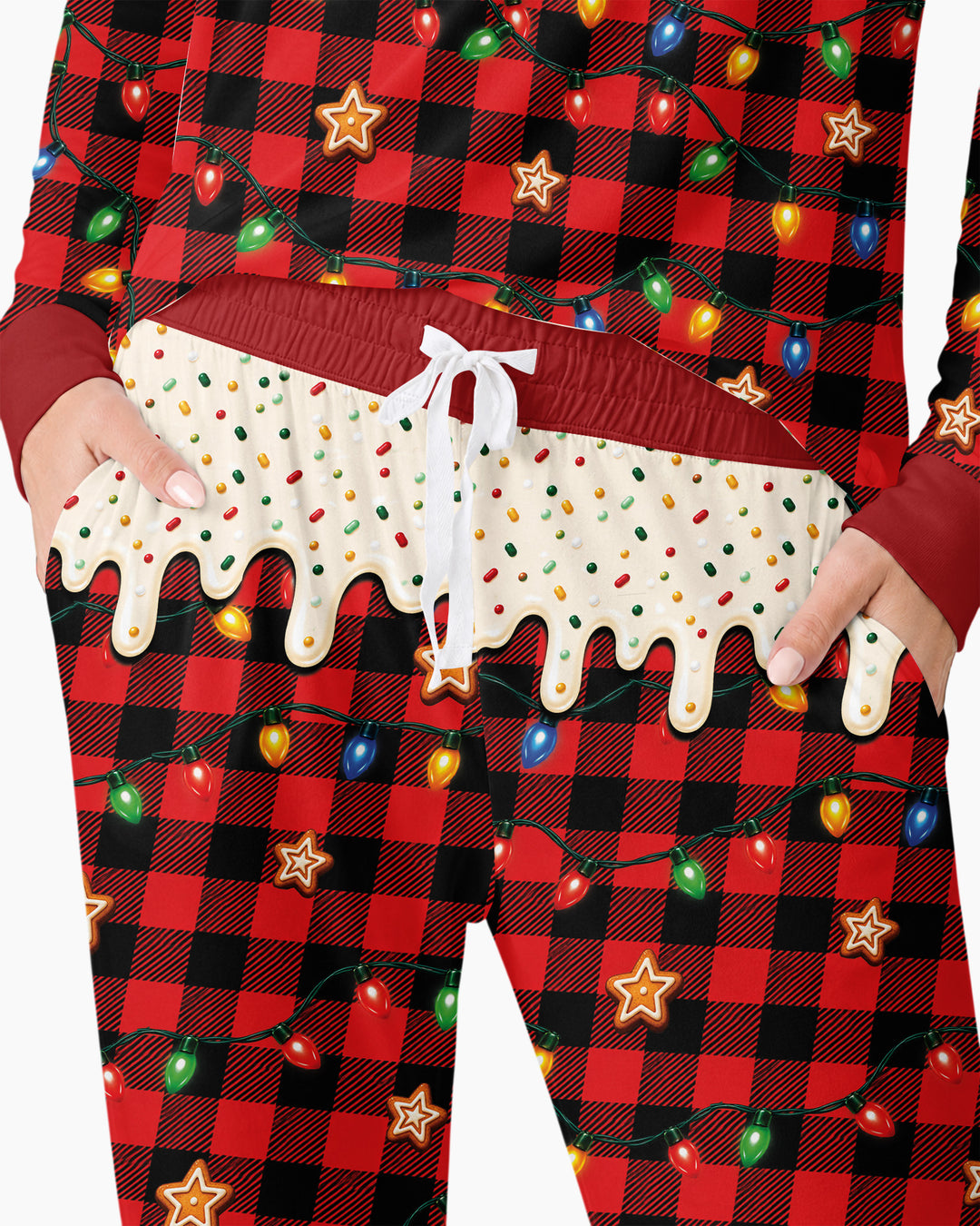The Cookie Crew Custom Gingerbread Letter Bamboo Women Pajama Set