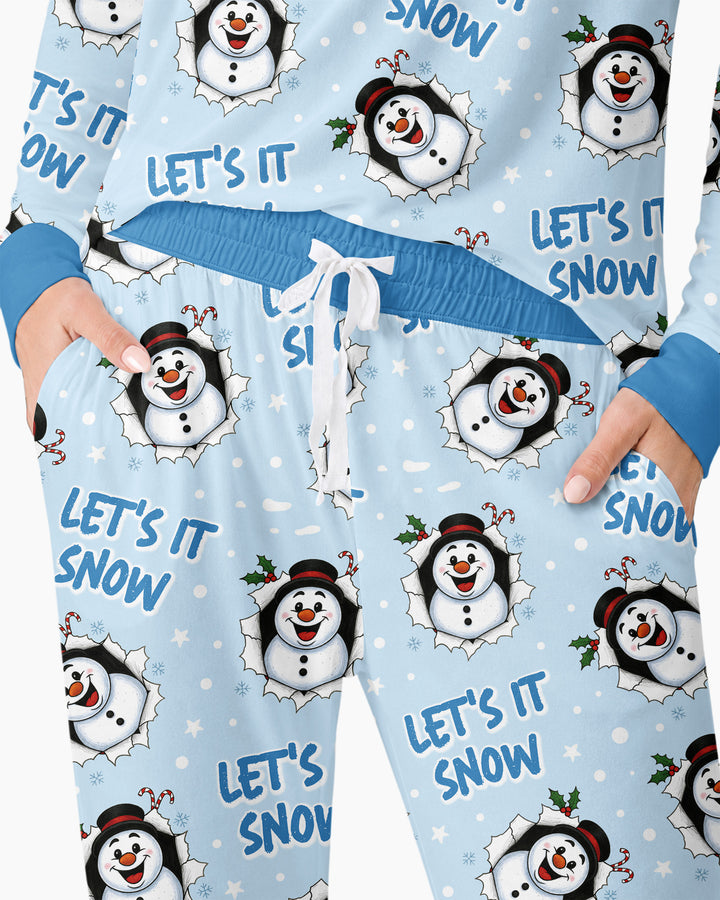 Funny Snowman Bamboo Women Pajama Set