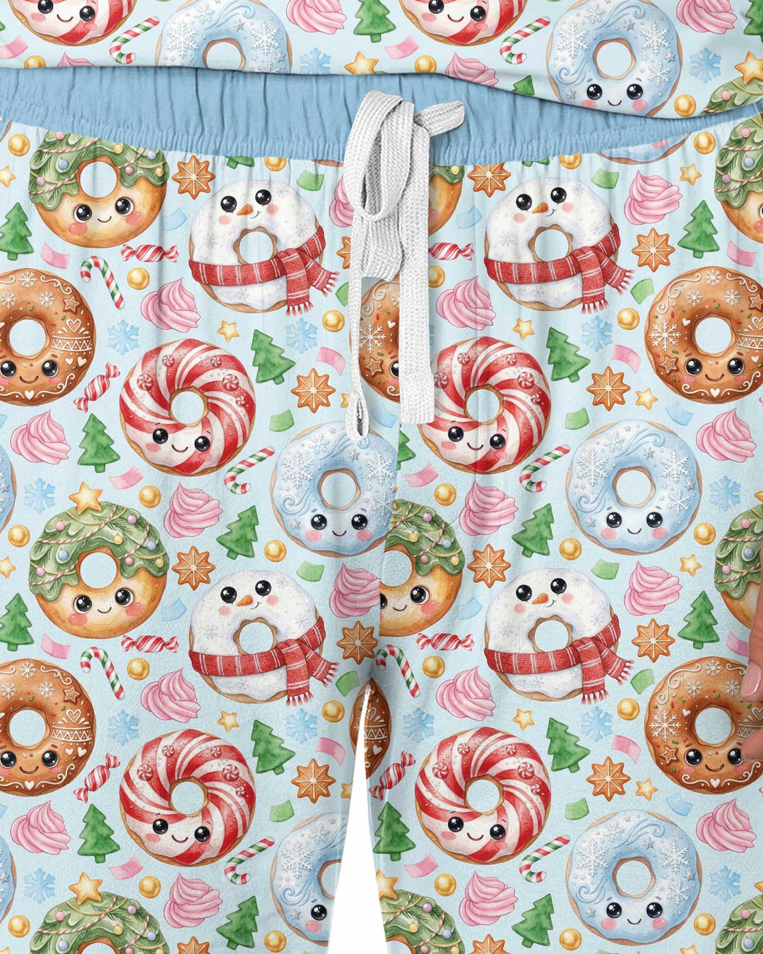 Kawaii Christmas Donuts Bamboo Men's Pajama Set