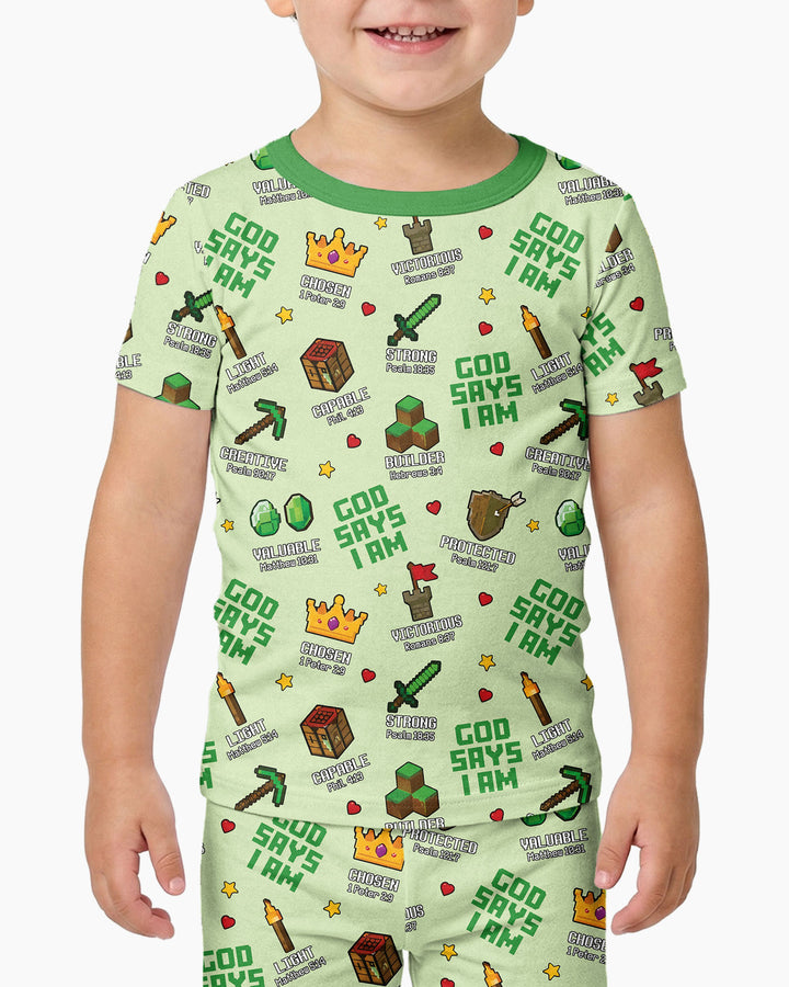 Template Bamboo Two Piece Short Sleeve Shorts Pyjamas Set