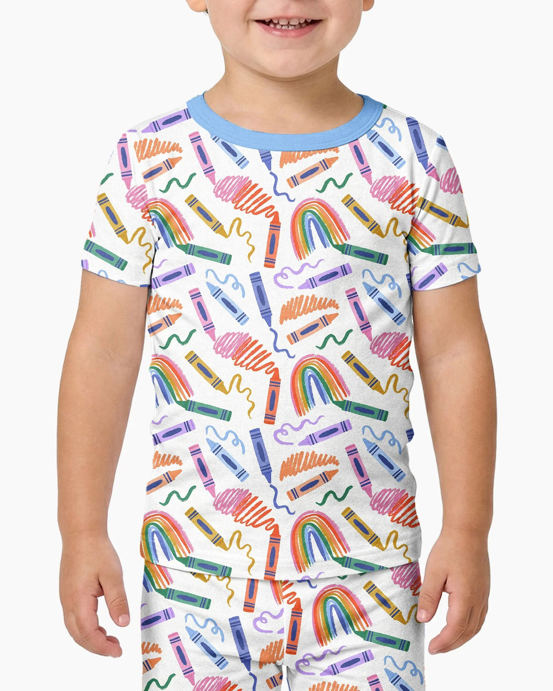 Crayon Chaos Bamboo Two Piece Short Sleeve Pajama Set