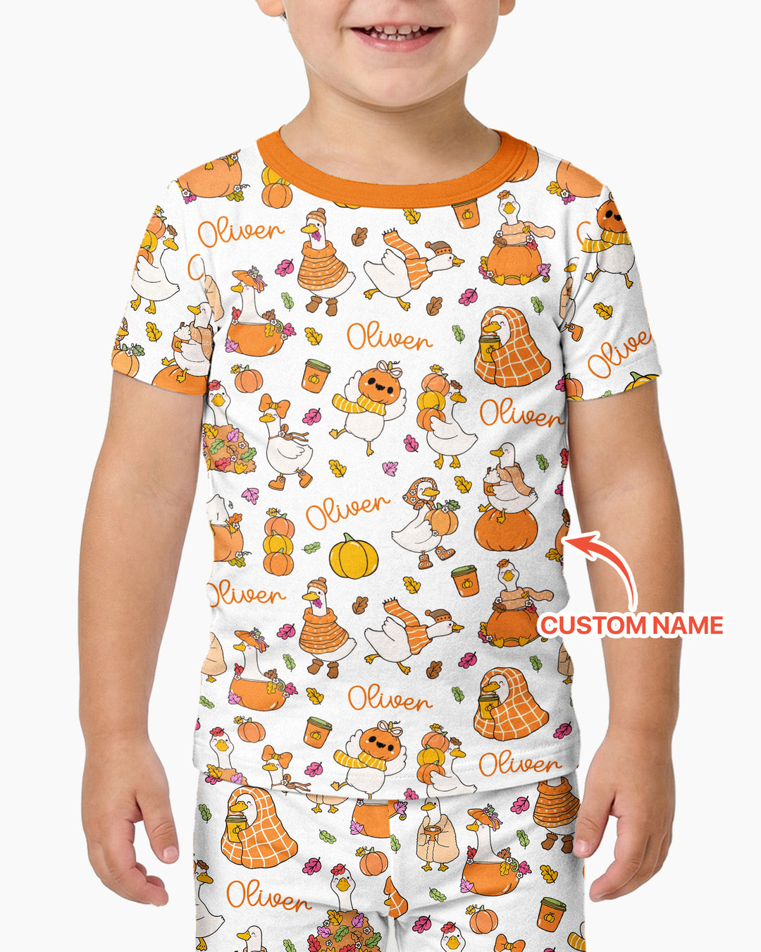 Fall Silly Goose Bamboo Two Piece Short Sleeve Pajama Set