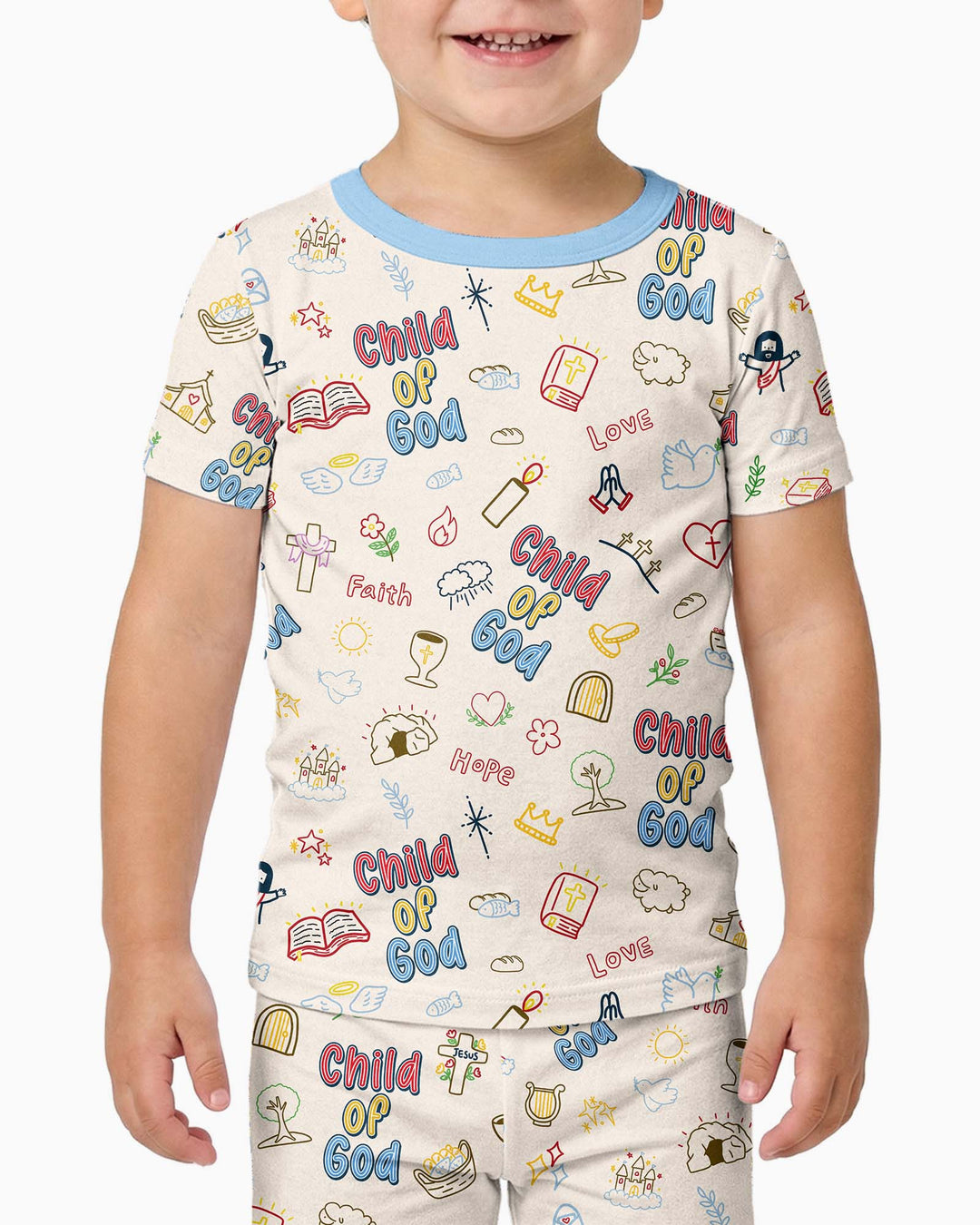 A Child Of God Family Matching Bamboo Two Piece Short Sleeve Pajama Set