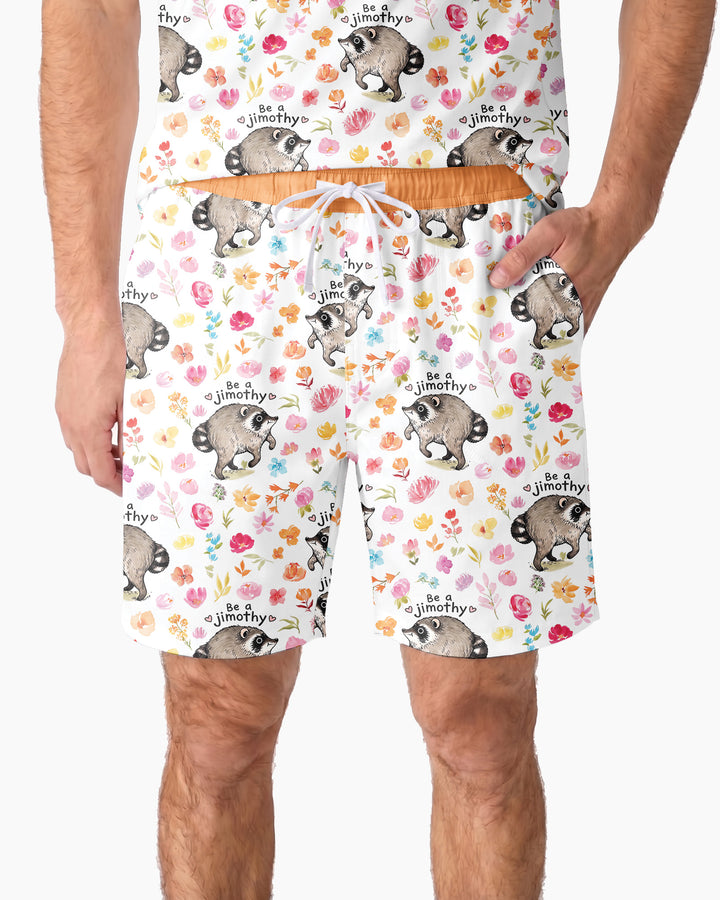 Be A Jimothy Family Matching Bamboo Men Short Sleeve Short Pajama Set