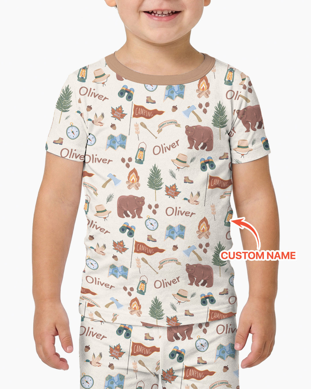 CUSTOM Template Bamboo Two Piece Short Sleeve Pyjamas Set