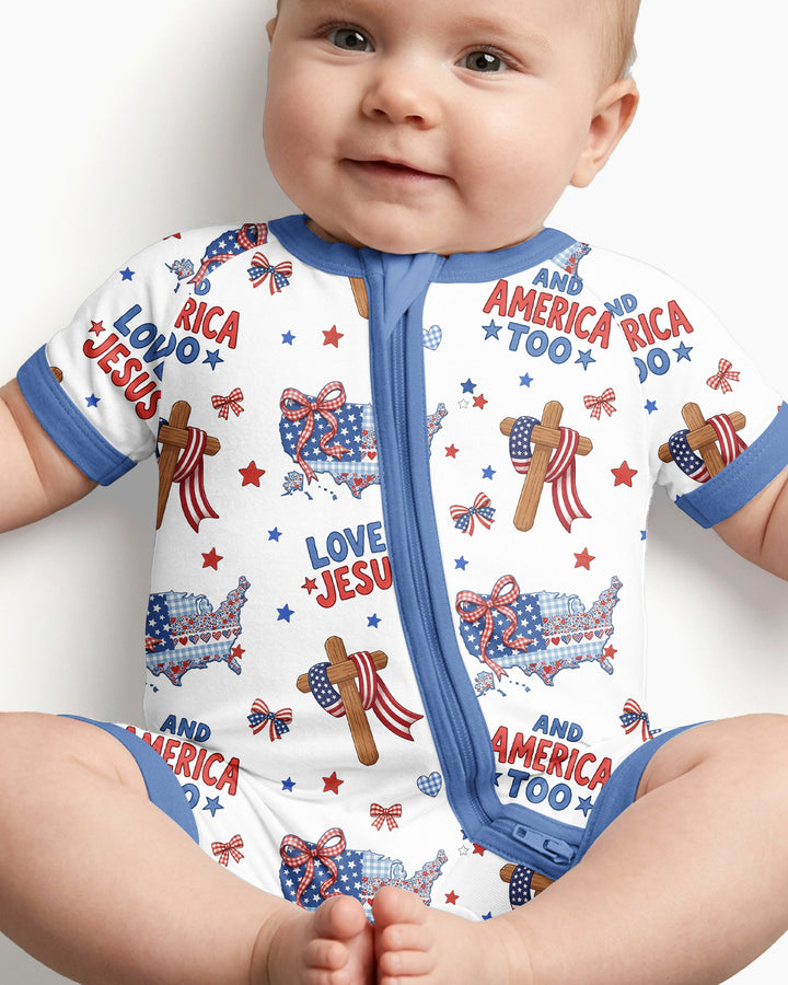 Loves Jesus And America Too Bamboo Shorty Zippy
