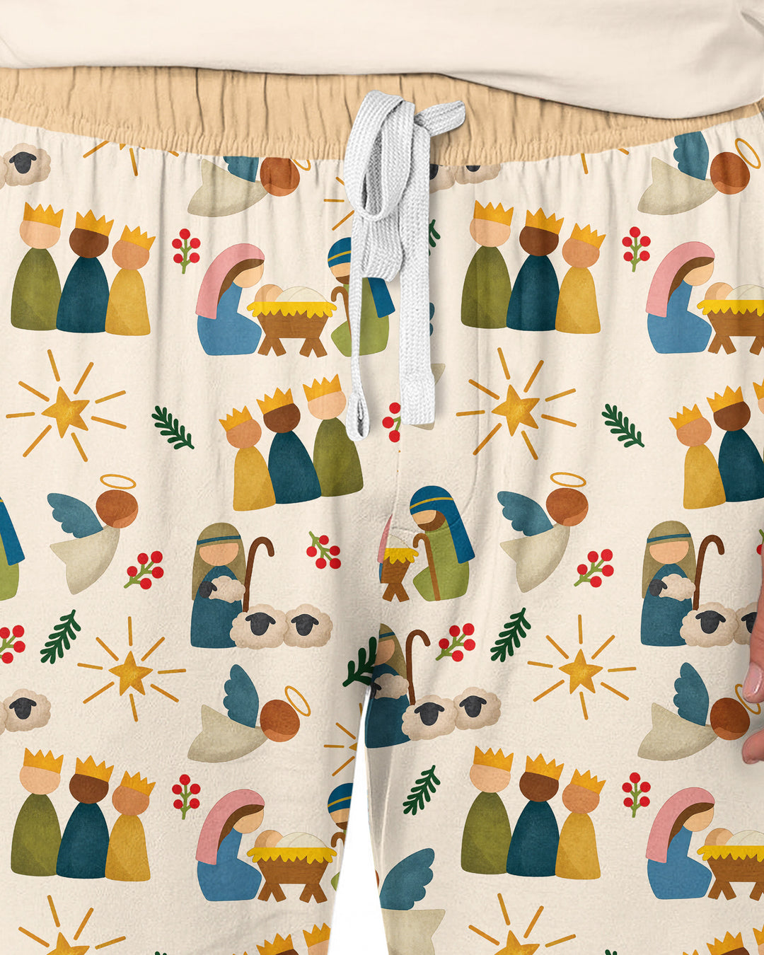 Oh Come, Let Us Adore Him Family Matching Bamboo Men's Pajama Set