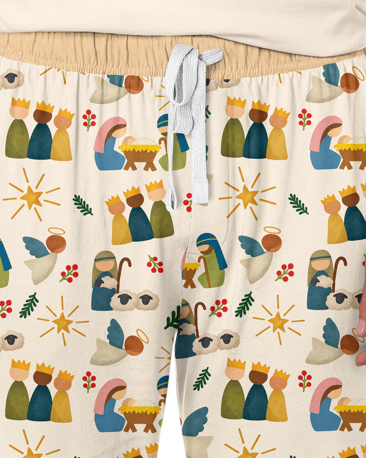 Oh Come, Let Us Adore Him Family Matching Bamboo Men's Pajama Set