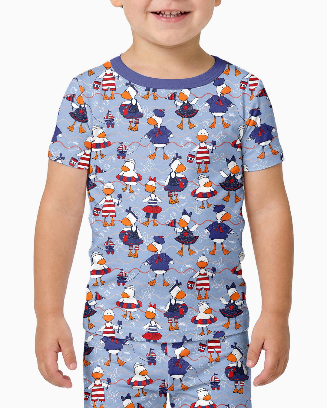 Freedom Floaties Family Matching Bamboo Two Piece Short Sleeve Pajama Set