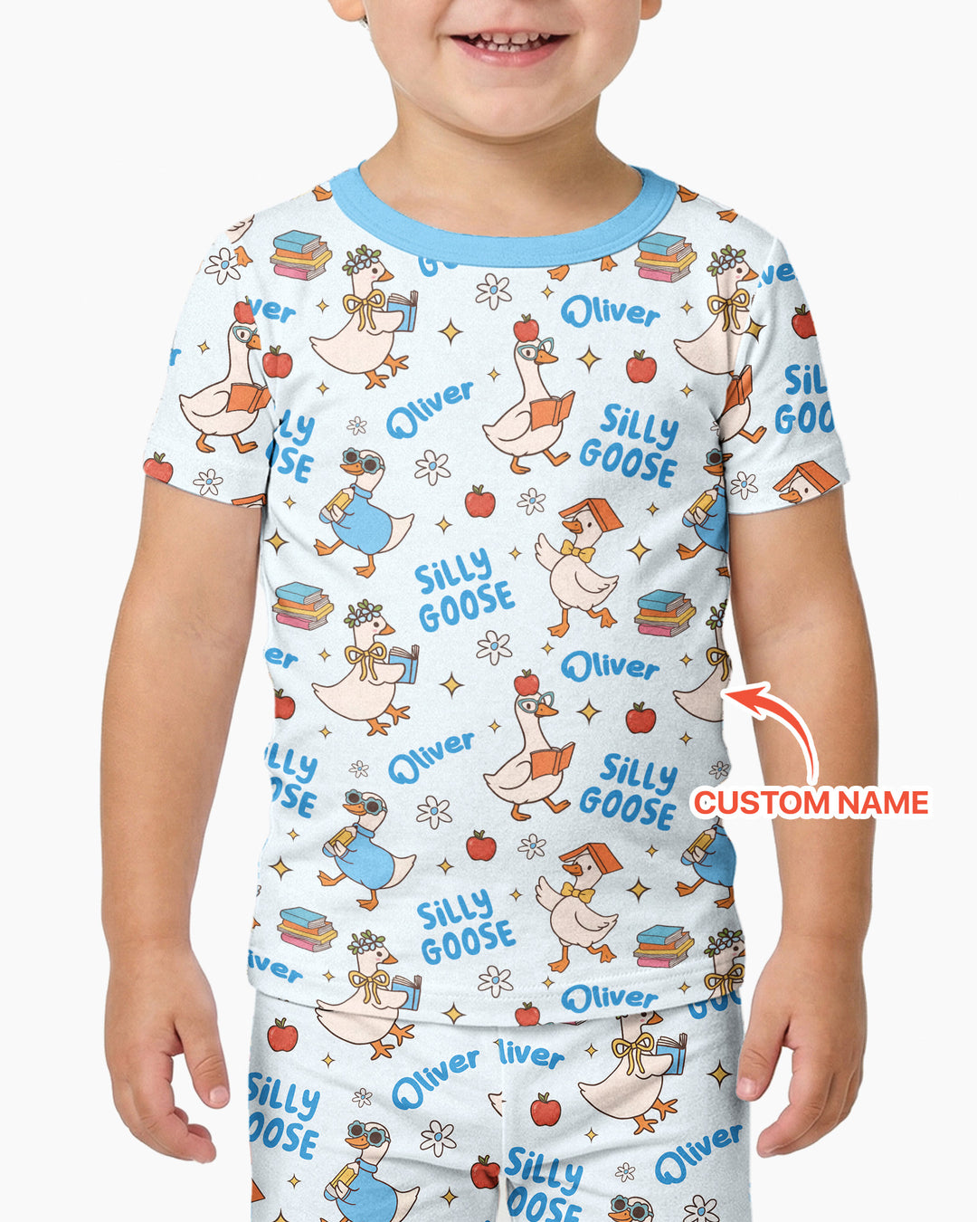 CUSTOM Template Bamboo Two Piece Short Sleeve Pyjamas Set