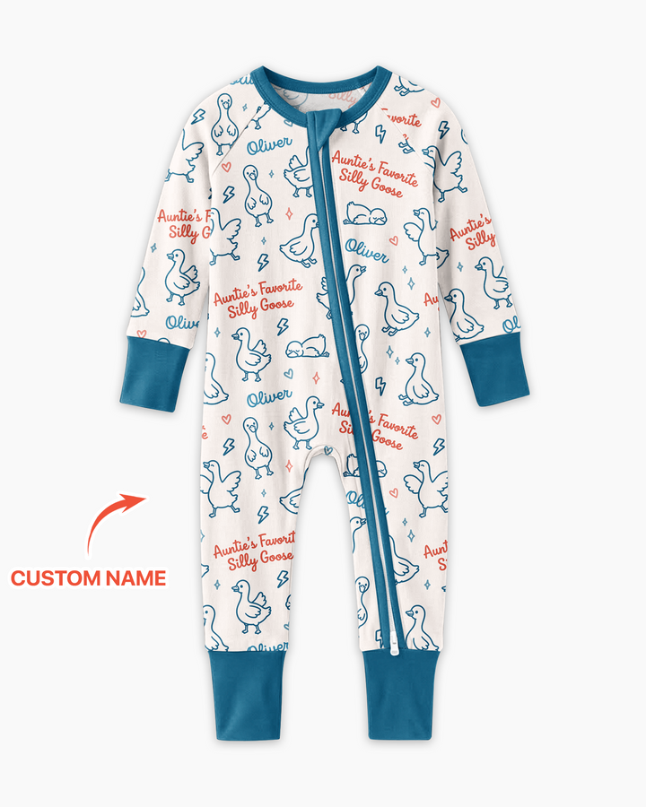 Custom Name Auntie's Favorite Silly Goose Bamboo Convertible Zippy