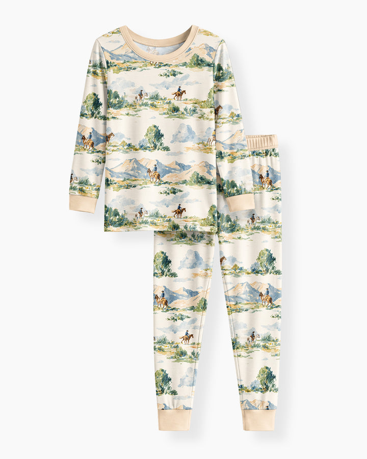 Template Bamboo Two Piece Long Sleeve Pyjamas Set
