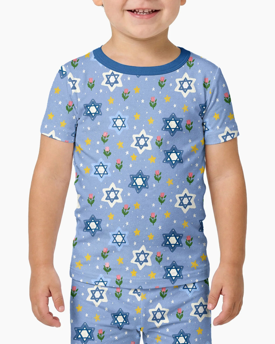 Starry Bloom Blessings Family Matching Bamboo Two Piece Short Sleeve Pajama Set