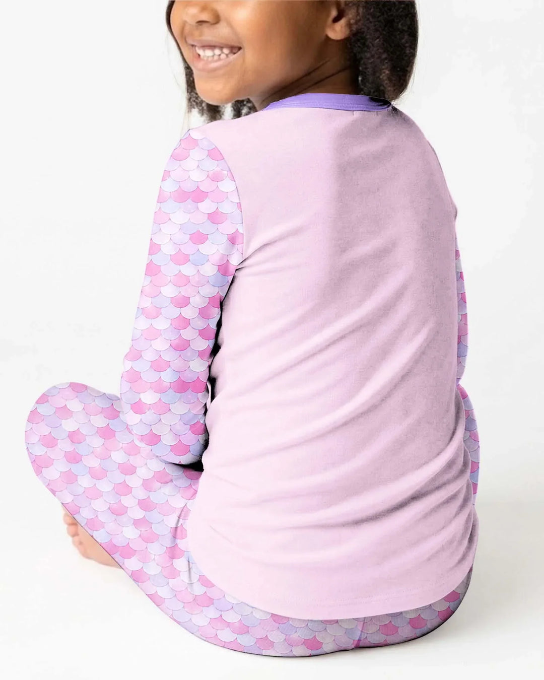 Custom Name Black Mermaid I Am Beautiful Bamboo Two Piece Long Sleeve Pajama Set