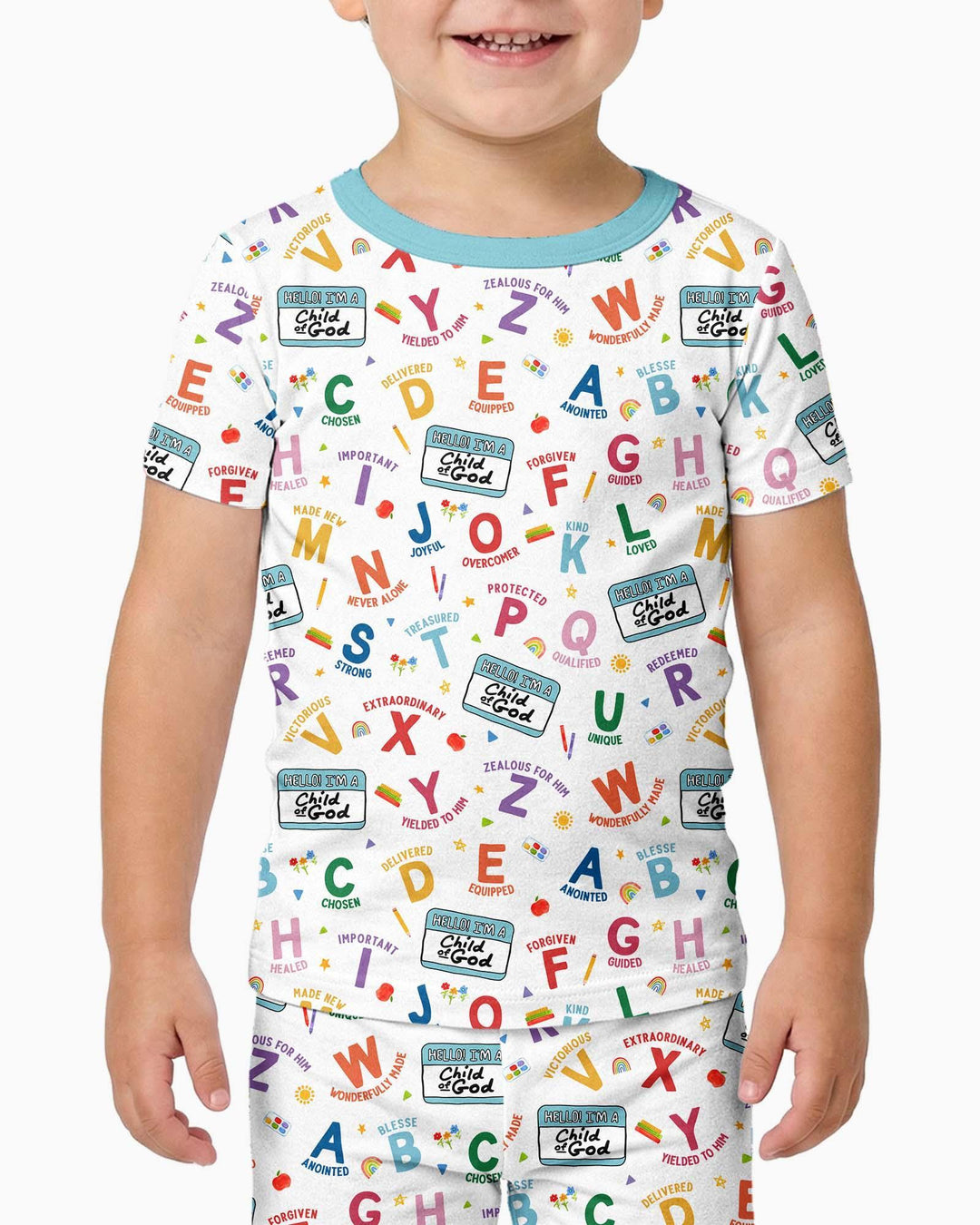 I'm A Child Of God ABCs Bamboo Two Piece Short Sleeve Pajama Set