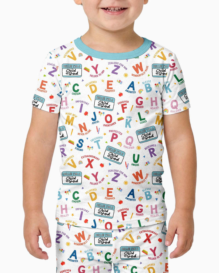 I'm A Child Of God ABCs Bamboo Two Piece Short Sleeve Pajama Set