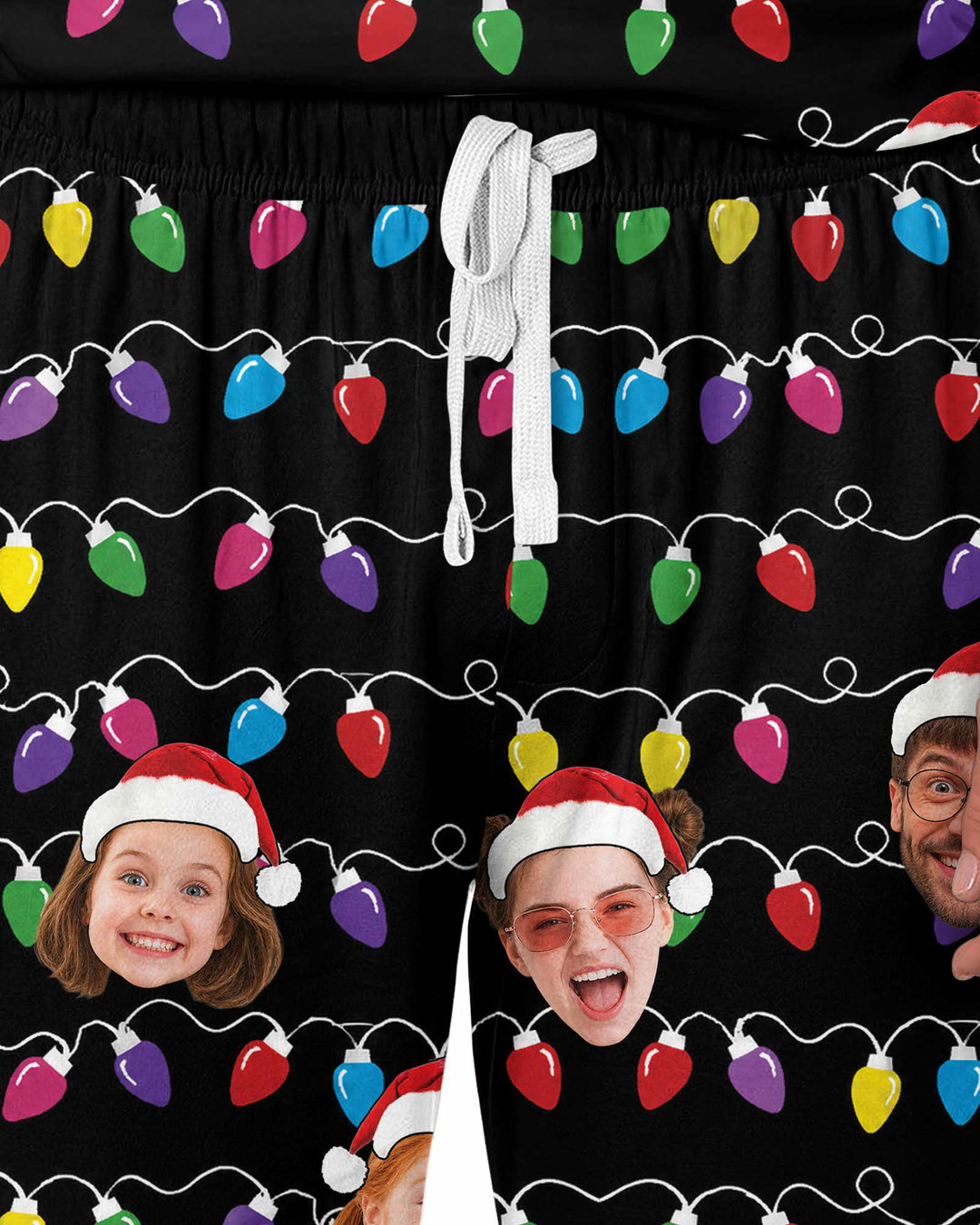 Custom Face Christmas Family Silly Xmas Leds Bamboo Men's Pajama Set