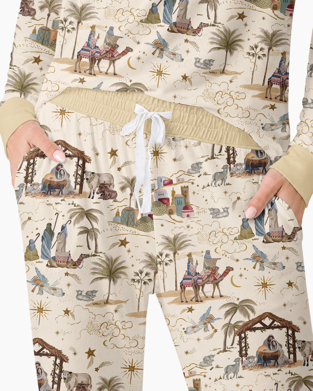 Silent Night Nativity Bamboo Women Pajama Set