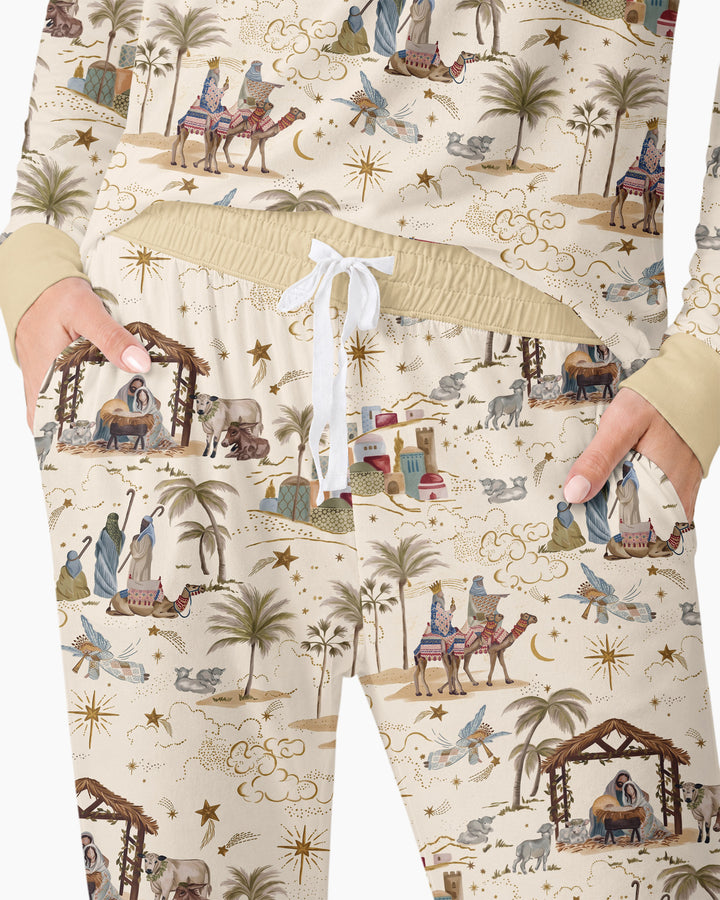 Silent Night Nativity Bamboo Women Pajama Set